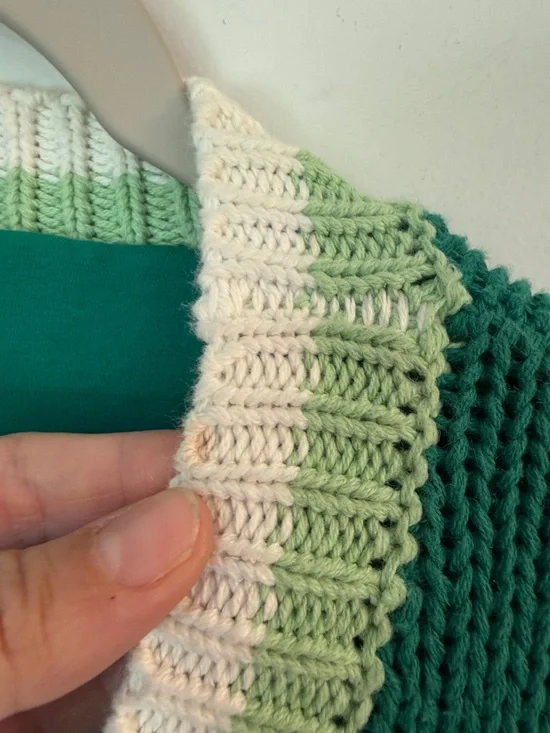 NO! JEANS Gone Golfing Cardigan in Golf Green 4 large - Picture 5 of 7